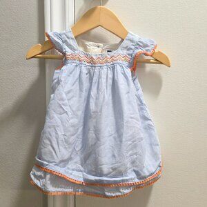 Janie and Jack- Cornflower Blue- Tassel Trim Dress - 0-3m